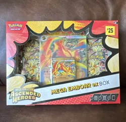 Pokemon TCG Mega Evolution-Ascended Heroes Mega Emboar EX Promo Box 2 95 message - Image 1