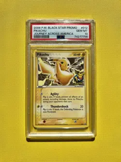 Pokemon Pikachu #012 Journey Across America Black Star Promo PSA 10 GEM MINT - Image 1