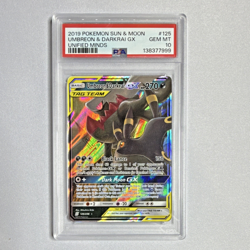 Pokemon Umbreon & Darkrai GX 125/236 Sm-Unified Minds Holo PSA 10 2019 English - Image 1