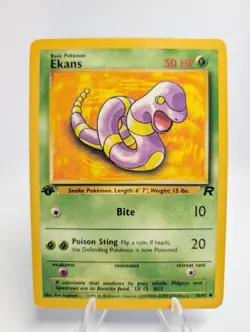 Team Rocket Pokemon Ekans 56/82 1st edition LP - Image 1