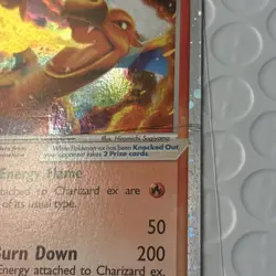 POKEMON EX FIRE RED & LEAF GREEN 105 CHARIZARD EX- Top Layer Wrinkle Fixable U - Image 3