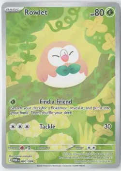 Rowlet 090/088 Holo Illustration Rare Perfect Order Pokemon Near Mint - Image 1