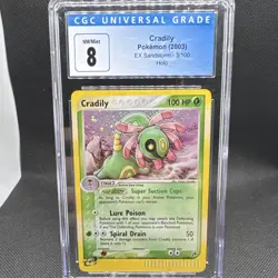 CGC 8 Cradily Sandstorm 3/100 Holo Rare EN 2003 Pokemon TCG Stage 2 - Image 1
