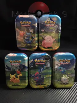 Pokemon TCG Ascended Heroes Mini Tins Full Art Set of 5 Sealed 10x Booster Packs - Image 1