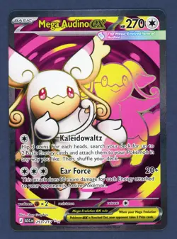 Mega Audino ex 253/217 Ultra Rare ME: Ascended Heroes Pokemon Near Mint - Image 1