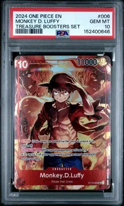 Monkey D. Luffy 006 Treasure Boosters Set One Piece Promos One Piece PSA 10 - Image 1