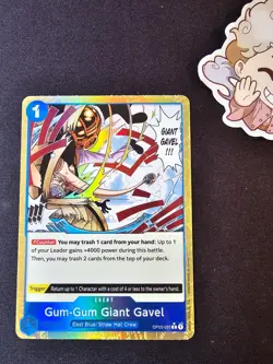 OP03-055 Gum Gum Giant Gavel (Textured Foil) - One Piece TCG - Premium Booster - Image 1