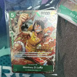 Monkey.D.Luffy P-135 Winner Stamp OP16 Pre-Release Event Promo Card Sealed - Image 1