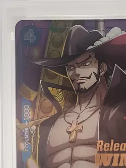 PSA 10 Dracule Mihawk P-081 Release Winner OP11 One Piece Promo - Image 2