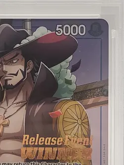 PSA 10 Dracule Mihawk P-081 Release Winner OP11 One Piece Promo - Image 3