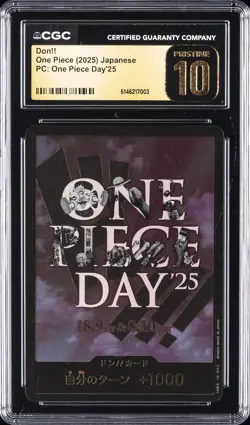 2025 ONE PIECE JAPANESE PC: ONE PIECE DAY'25 DON!! CGC 10 PRISTINE - Image 1