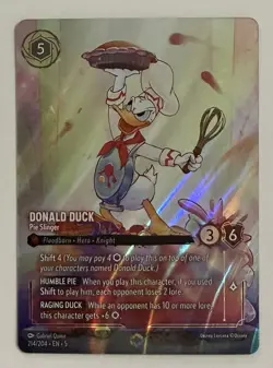 Lorcana ~ Donald Duck - Pie Slinger 214/204 ~ Shimmering Skies ~ Enchanted - Image 1