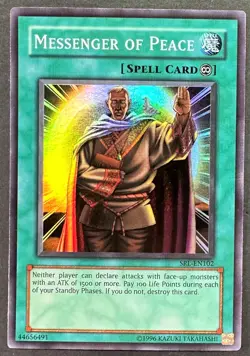 YUGIOH Messenger of Peace SRL-EN102 Super Rare (Worldwide 1996 Edition) LP - Image 1