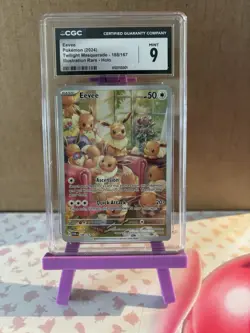 The Pokemon Company Eevee 188/167 Twilight Masquerade IR Holo CGC 9 Eng 2024 - Image 1