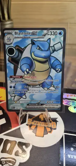 Pokemon TCG 151 Scarlet &Violet Blastoise EX Full Art 184/165 Ultra Rare - NM/M - Image 1