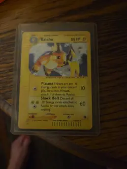 Pokemon TCG Raichu 025/165 Expedition Base Set Holo Rare 80 HP 2002 - Image 1