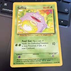 Pokemon TCG Koffing Base Set 51/102 Regular HP - Image 1