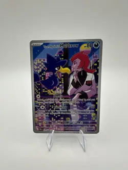 Team Rocket's Murkrow 200/182 Sv10: Destined Rivals Holo Pokemon TCG - Image 1