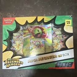 Pokemon TCG Ascended Heroes Mega Meganium ex Box Promo Oversized Booster 2024 - Image 1