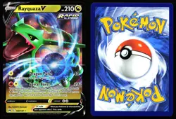 RAYQUAZA V 100/159 HOLO V RARE CROWN ZENITH POKEMON LP - Image 3