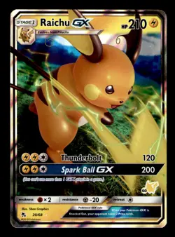 Raichu GX 20/68 Holo GX Rare Hidden Fates Pokemon Near Mint - Image 1