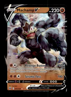 Machamp V 072/189 Holo V Rare Astral Radiance Pokemon Holo Near Mint - Image 1