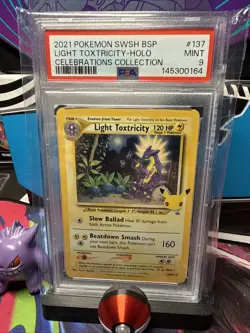 Pokemon TCG Light Toxtricity Promo Holo SWSH137 Sword & Shield PSA 9 PLUS BONUS! - Image 5