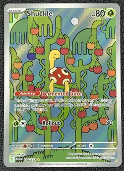 Pokemon TCG Shuckle 136/132 MEG: Mega Evolution Illustration Rare Full Art Holo - Image 1