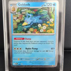 Pokemon Golduck MEP 008 Mega Evolution Promo Cosmo Holo 2025 Graded TAG 9 - Image 3