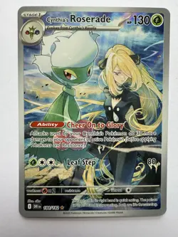 Pokemon Cynthia's Roserade 184/182 Illustration Rare - Destined Rivals NM - Image 1