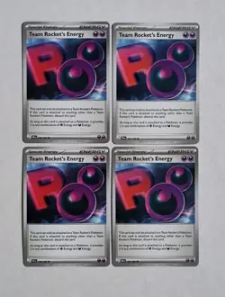 Pokemon TCG 4x Team Rocket's Energy 182/182 Destined Rivals Pokemon Playset - Image 1