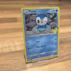 Pokemon TCG Piplup 20/25 Holo McDonald's 25th Anniversary MP-HP Condition - Image 2