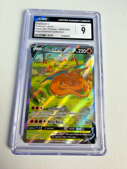 Pokemon Charizard V SWSH260 CGC 9 Holo Promo English Pokemon TCG - Image 1
