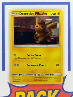 Detective Pikachu Holo Rare 2019 Black Star Promo SM190 Pokemon TCG Pack Fresh - Image 1