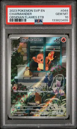 2023 POKEMON SVP EN-SV BLACK STAR PROMO #044 CHARMANDER PSA 10 - Image 1