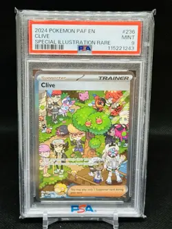 Clive 236/091 Pokemon Paldean Fates Special Illustration Rare - PSA 9 - Image 1