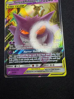 Pokemon Gengar & Mimikyu GX Tag Team 53/181 Near Mint Condition - Image 4