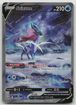 2023 Pokemon Crown Zenith Suicune V Galarian Gallery GG38/GG70 Rare Holo - Image 1