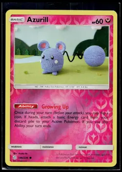 Azurill 146/236 Common Cosmic Eclipse Pokemon Reverse Holo Near Mint - Image 1