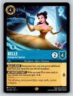 #142 Belle - Strange but Special Legenday 2023 Disney Lorcana The First Chapter - Image 1