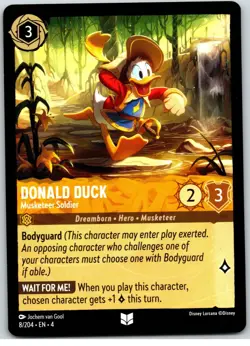 #8 Donald Duck - Musketeer Soldier Uncommon 2024 Disney Lorcana Ursula's Return - Image 1