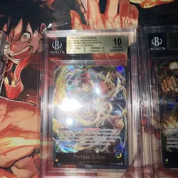 2024 One Piece EN Premium Card Collection Leader #003 Luffy Sabo Ace bgs 10 Set - Image 2