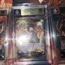 2024 One Piece EN Premium Card Collection Leader #003 Luffy Sabo Ace bgs 10 Set - Image 3