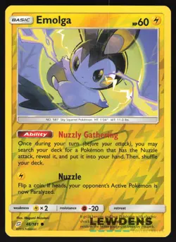 Emolga - 46/181 - Reverse Holo Common - Team Up - Pokemon Card - Image 1