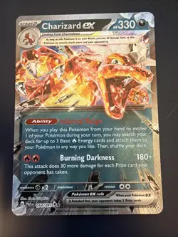 Pokemon TCG Paldean Fates Charizard EX Holo Ultra Rare Card 054/091 NM - Image 1
