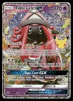 Pokemon Cards Tapu Lele GX 60/145 Guardians Rising Holo Rare GX NM - Image 1