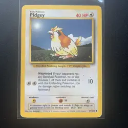 Pidgey 57/102 Pokemon Cards WOTC TCG: Base Set 1999 Normal MP UK Rare - Image 1