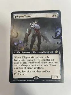 Filigree Vector | Rare | NM | Phyrexian Construct | +1/+1 &Charge Counters | MTG - Image 1