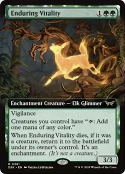 Enduring Vitality - Foil - Extended Art NM, English MTG Duskmourn: Main Set - Image 1