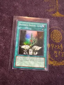 1x YuGiOh! Butterfly Dagger - Elma DCR-032 SUPER RARE! *Heavy Play* - Image 1